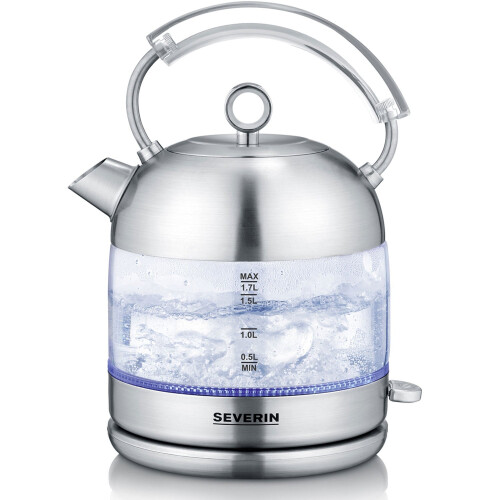 Bouilloire 1,7L 2400W Acier brossé/Verre WK3459 2