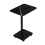 Living And Home C Shaped Side Table with Wheels, Black Marble 3