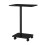 Living And Home C Shaped Side Table with Wheels, Black Marble 4