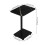 Living And Home C Shaped Side Table with Wheels, Black Marble 6