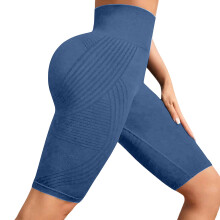 High Waist Yoga Pants for Women capris Leggings-Navy Blue M