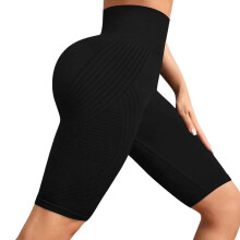 Womens High Waist capris Leggings Tummy Controls Yoga-Black XXL