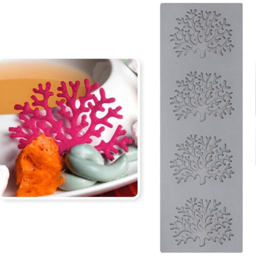 (2) Fondant cake mould 3D silicone leaves shape 1