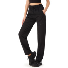 Zylioo Pantaloni Cargo Lunghi da Trekking da Donna con Coulisse Neri M — pantaloni trekking donna