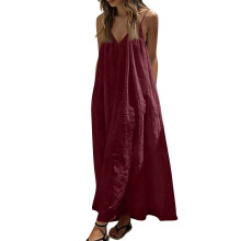 Trendy Long Dress For Women Big Size V Neck And-Section 15 L