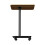 Living And Home C Shaped Side Table with Lockable Wheels, Natural Wood 5