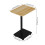 Living And Home C Shaped Side Table with Lockable Wheels, Natural Wood 6