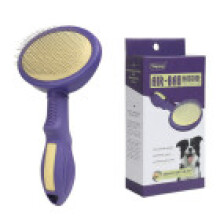 (Purple Fine Needle)Escova para limpeza de animais de estimação com alfinetes de agulha de plástico para gatos e cães de higiene