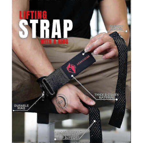 Ekko Weight Lifting Straps, Wrist Support for Men, Thick Comfortable Lifting Straps, Secure Fit 2