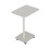 Living And Home C Shaped Side Table with Lockable Wheels, White 3