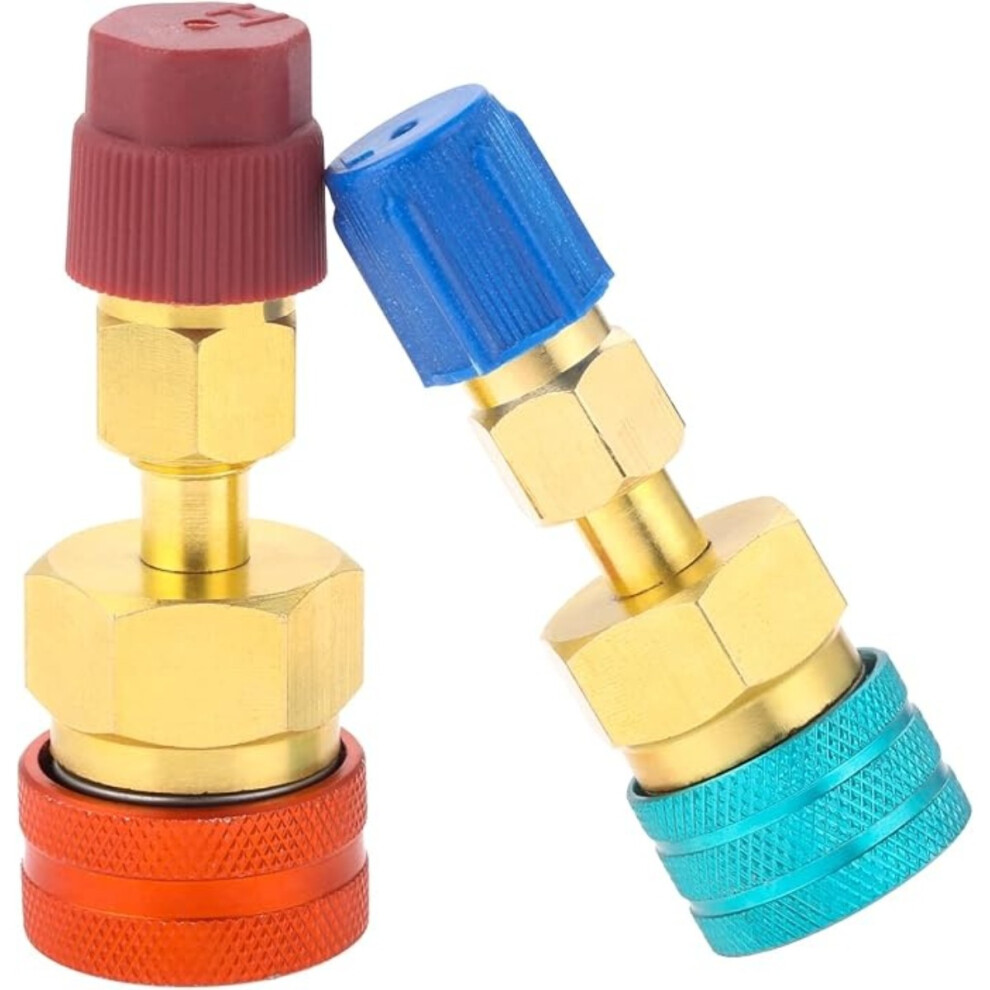 Automotive R134a To R1234yf Ac Refrigerant Charging Adapter, High And Low Pressure Quick Coupler Connector 7314281338992