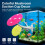 (Pink Mushroom Leaf) Déco Champignon en Silicone pour Aquarium 1
