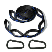 2er-Pack Blaue Outdoor-Hängemattengurte mit mehreren Schlaufen und 2 schwarzen Schnallen