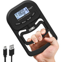180 kg-os újratölthető elektronikus kézi dinamométer szorítóerő-mérő Black