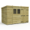 10 x 6 Pent Shed Tanalised (Double Door, With Windows) 2