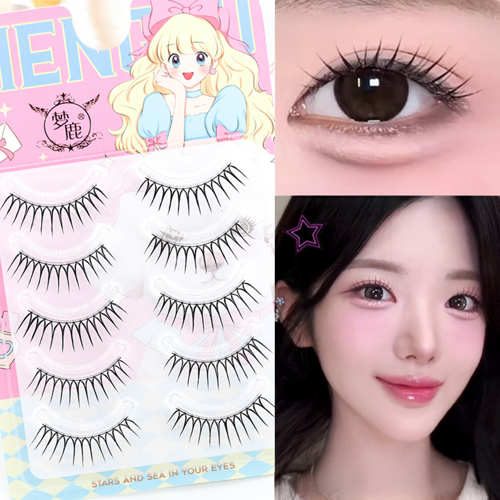 Dcph-Clothing 5 Pairs Natural False Eyelashes For Party & Weddings