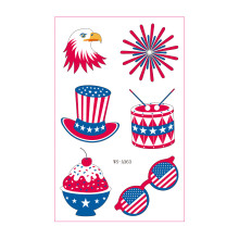 (01) Tatouages USA drapeau Fête Indépendance