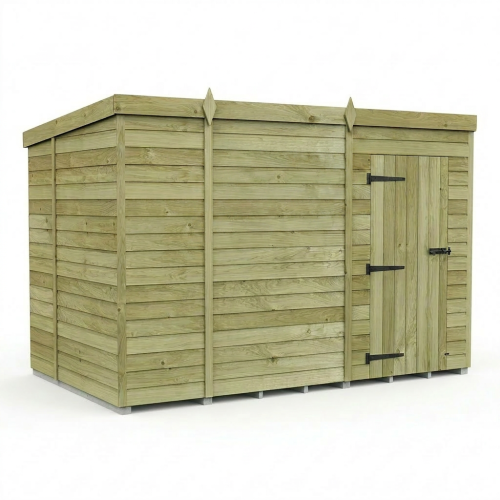 10 x 6 Pent Shed Tanalised (Single Door, No Windows) 1