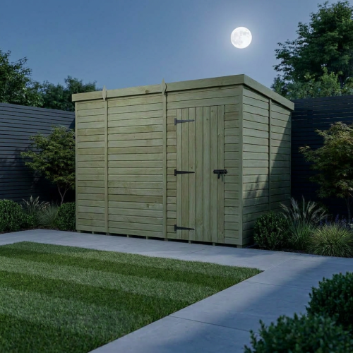 10 x 6 Pent Shed Tanalised (Single Door, No Windows) 2