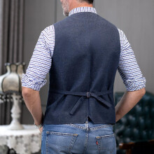 (XXXL, Burgundy) Men s Casual Classic Suit Vest V Neck Herringbone Tweed Slim Fit Business Waistcoat For Wedding