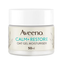 Aveeno Face Calm+Restore Oat Gel Moisturiser (1x 50ml), Face Moisturiser to Instantly Soothe and Re
