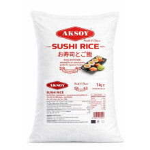 Aksoy Premium Sushi Rice 5KG | Authentic Japanese-Style Short Grain Rice | Perfect Texture for Sush