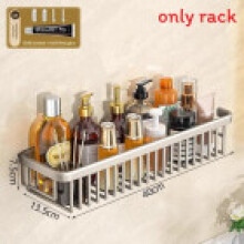 (40cm Net Basket) Wall Bathroom Mount Shelving Unit With Steel Mesh Baskets For Shower Vanity And Use