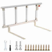 Folding Bed Rail for Seniors Adults, Bedside Safety Guard with Handle, Elderly Fall Prevention Support Bar, Portable Bed Assist Rail for Home Bedroom