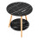 Living And Home 50cm Black Double-Tier Round Wooden Side Table 3