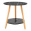 Living And Home 50cm Black Double-Tier Round Wooden Side Table 4