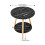 Living And Home 50cm Black Double-Tier Round Wooden Side Table 6