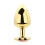 Toosh Heart Shaped Gold Butt Plug with Red Stone Large 1