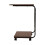 Living And Home C-Shaped Side Table with Storage Bag, Dark Walnut 4
