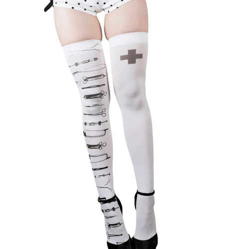 Chaussettes gothiques élégantes pour femmes, coupe extensible et