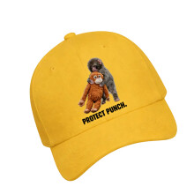 Trendy Monkey Print Baseball Hat Breathable Cotton Sun-Yellow