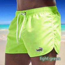 (3XL, green) 2024 Men's Quick-Dry Swim Trunks Sports Beach Shorts Jogging Swimwear