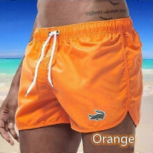 (2XL, orange) 2024 Men's Quick-Dry Swim Trunks Sports Beach Shorts Jogging Swimwear