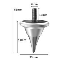 8X Speaker Isolation Spike Feet Stand Damper Cone for Hifi Audio Turntable Recorder AMP M6 Silver
