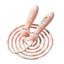 (pink) Jump Rope with Counter Length Adjustable Tangle-free Ergonomic Handle Skipping Rope Workout Fitness Equipment for Kids