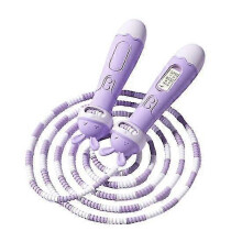 (purple) Jump Rope with Counter Length Adjustable Tangle-free Ergonomic Handle Skipping Rope Workout Fitness Equipment for Kids