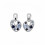 Luxury Hollow Oval Drop Earrings with Gradient Blue Rhinestones 1