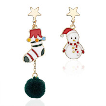 Fashionable And Christmas Earrings A B Asymmetrical Earrings
