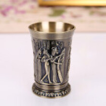 (Style 2)Retro Egyptian Liquor Cup With Carving Design For Bar Counter Decoration