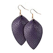 Leather Earrings Lightweight Teardrop Earrings-handmade Leaf Earrings Jewelry