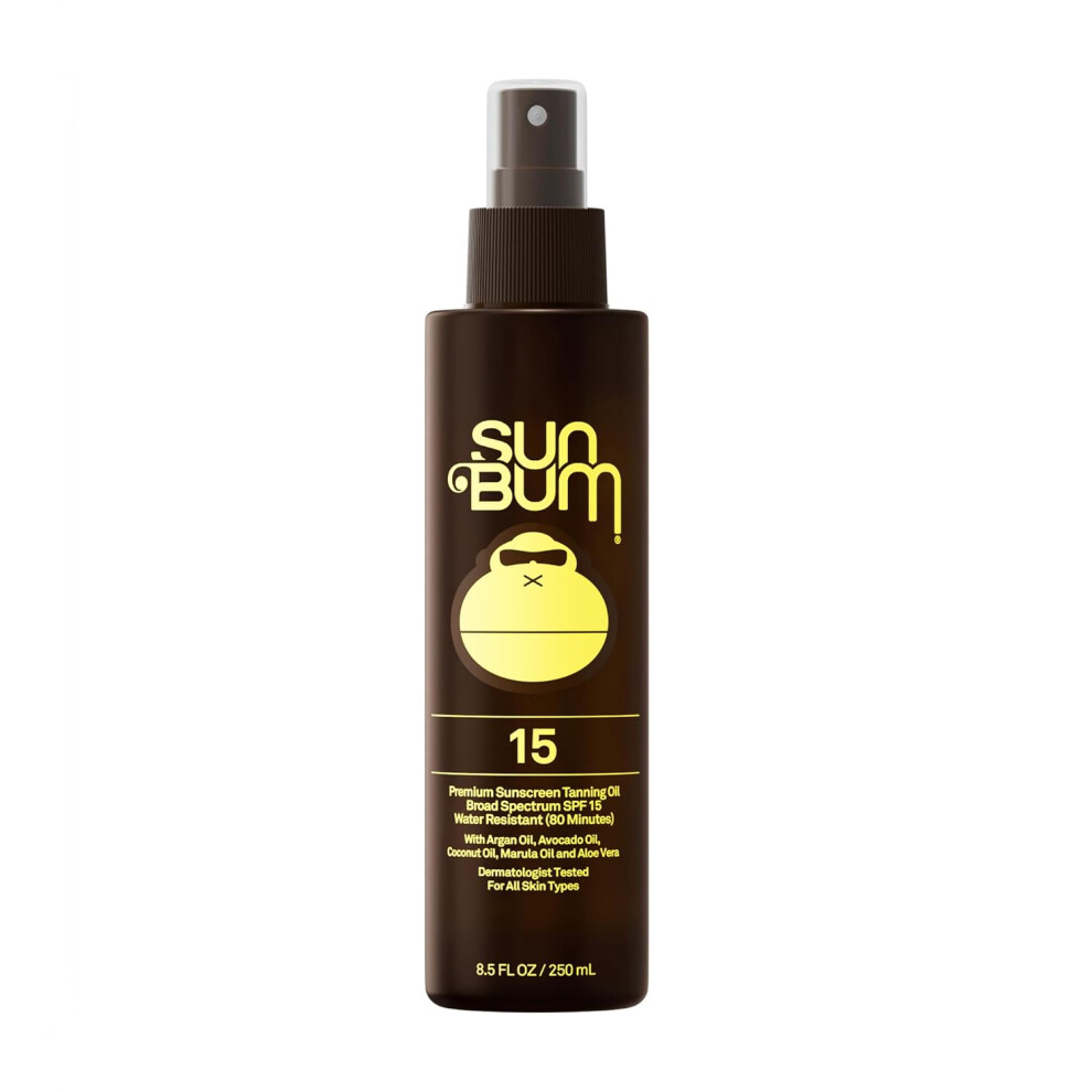 Sun Bum Spf 15 Moisturizing Tanning Oil - Vegan And Hawaii 104 Act Compliant - Broad Spectrum Moisturizing - Uva/Uvb Protection - 8.5 Oz
