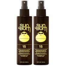 Sun Bum SPF 15 Moisturizing Tanning Oil - Vegan and Hawaii 104 Act Compliant - Broad Spectrum Moisturizing - UVA/UVB Protection - 8.5 oz (Pack of 2)