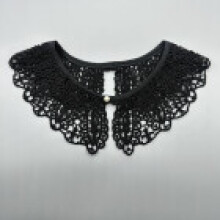 (Black Bead)Décoratif mode coton dentelle col déco pour poupée adulte style saisonnier