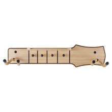Wiszący Wieszak na Gitarę z Drewna z Uchwytem na Kostki do Gitar Akustycznych lub Elektrycznych, Ukulele, Basowych, Styl 2