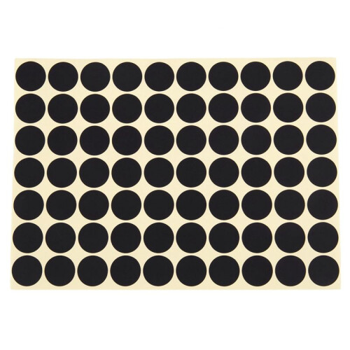 75pcs 19mm Circles Round Code Stickers Self Adhesive Sticky Labels Black 1