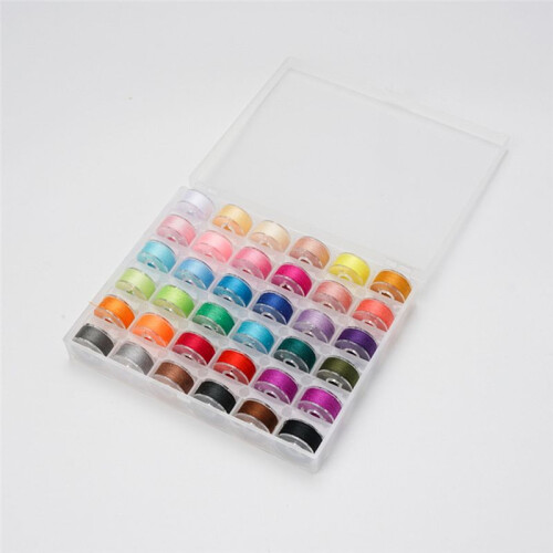 72pcs Sewing Thread Kit, 36 Colors Sewing Machine Threads, Prewound Bobbins Sewing Threads Kit, 400 Yards Per Spools 2